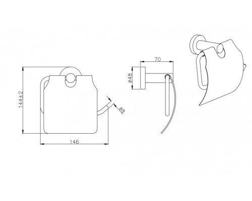 AQ4009CR ВЕГА бумагодержатель с крышкой AQ4009CR