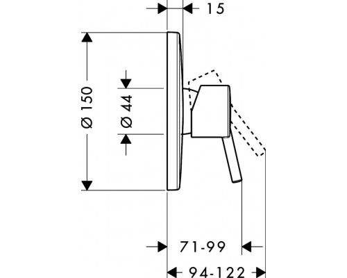 32675000S Set HG Talis S смеситель для душа (32675000+01800180) 32675000S