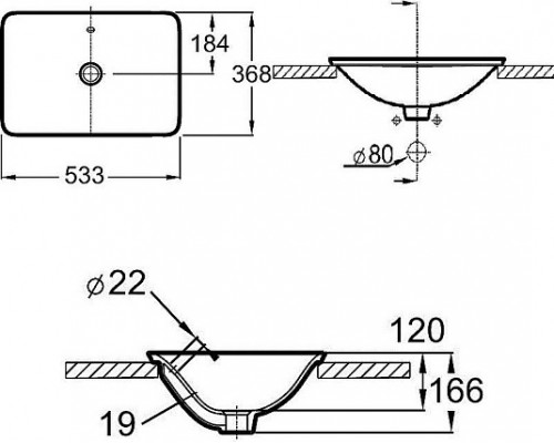 CARILLON E96117-0 Раковина-чаша 53x37см, белый E96117-0