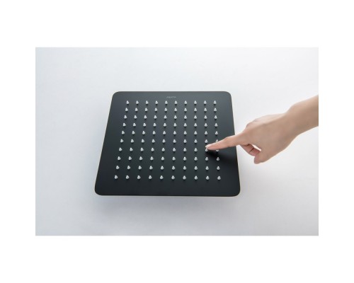 AQ2465MB ЛИРА душевая система (смеситель для душа) 250х250мм, матовый черный AQ2465MB