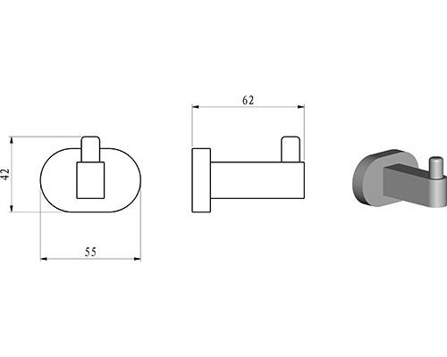 Крючок одинарный CR 110.00 X07P320