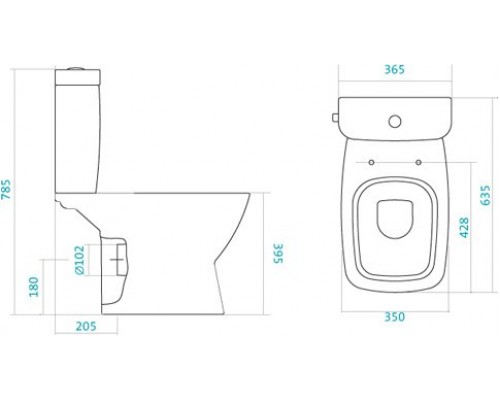 1.WH30.2.194 НЕО Унитаз-компакт, дюро, метал крепеж, 2 реж., soft-close 1.WH30.2.194