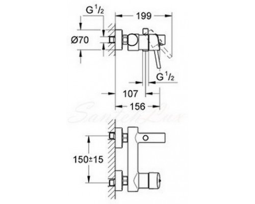 32211001 Concetto New Смеситель для ванны, хром 32211001