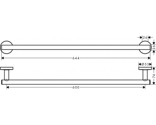 41716000 HG Logis Universal полотенцедержатель 41716000