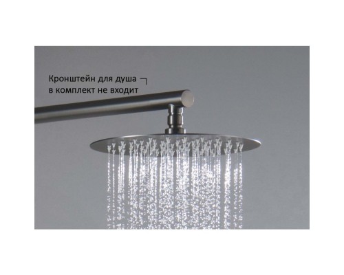 AQ2073BGM круглый верхний душ 2502 мм, оружейная сталь (шлиф. черный хром) AQ2073BGM