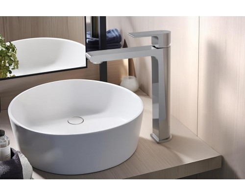 AQ1404CR ЛИРА смеситель для раковины высокий 237, без донного клапана AQ1404CR