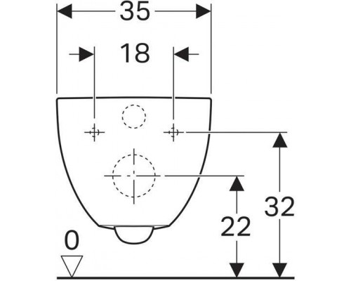 500.600.01.2 Acanto унитаз 510х355 подвесной, закрытая форма, Rimfree, Белый 500.600.01.2