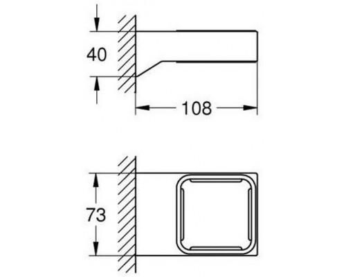 40865000 Selection Cube Держатель, хром 40865000
