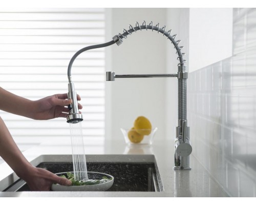 AQ1387CR ЕВРОПА смеситель для кухни 2 jet (профессиональный) AQ1387CR