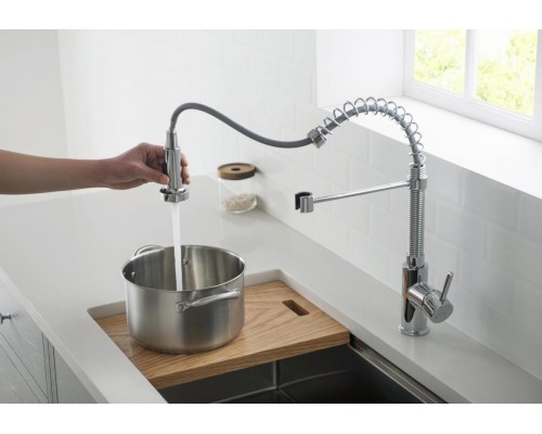 AQ1387CR ЕВРОПА смеситель для кухни 2 jet (профессиональный) AQ1387CR