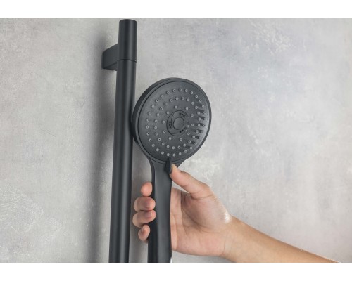 AQ2003MB ВЕГА ручной душ 3jet, матовый черный AQ2003MB