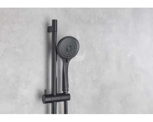 AQ2003MB ВЕГА ручной душ 3jet, матовый черный AQ2003MB