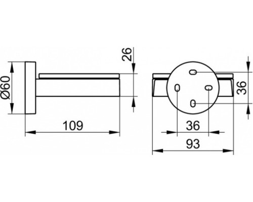 19055019000 EDITION 90 Полочка для мыла с хрустальной мыльницей, хром 19055019000