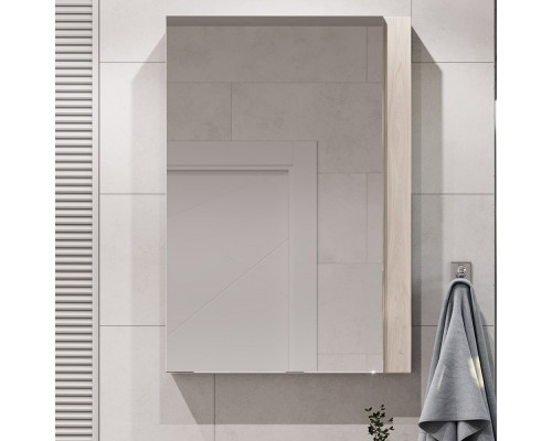 1A257702AHB20 Зеркальный-шкаф Кантри 55 Белый/Дуб Верона 1A257702AHB20