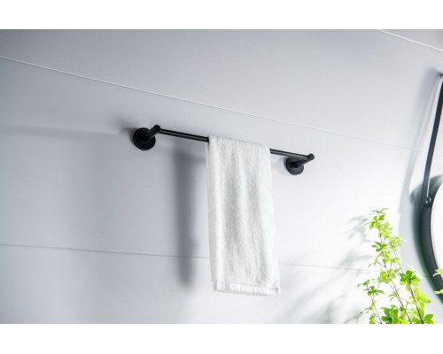 AQ4120MB ЕВРОПА полотенцедержатель 450 мм, матовый черный AQ4120MB