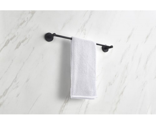 AQ4120MB ЕВРОПА полотенцедержатель 450 мм, матовый черный AQ4120MB