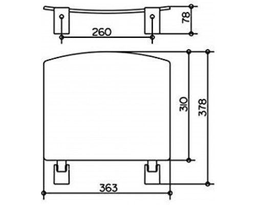 14980010051 PLAN Складное сиденье для настенного монтажа, сиденье откидывается наверх для настенного монтажа, хром/белый (RAL 9010) 14980010051