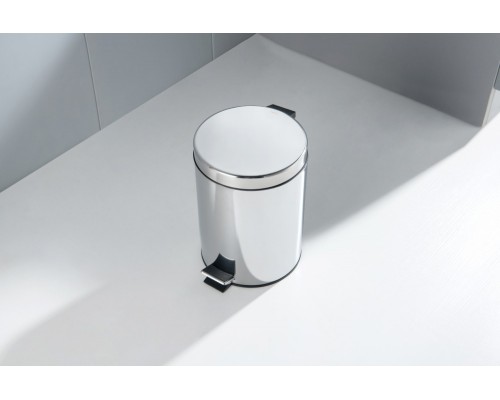 AQ4991CR корзина для мусора с педалью, 5л, полир. хром AQ4991CR