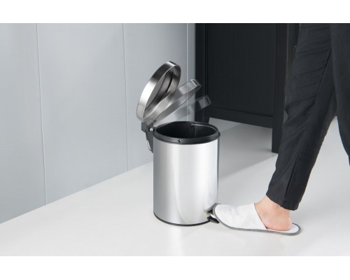 AQ4991CR корзина для мусора с педалью, 5л, полир. хром AQ4991CR
