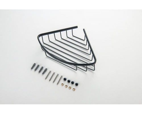 AQ4906MB угловая полка, матовый черный AQ4906MB