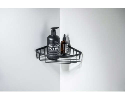 AQ4906MB угловая полка, матовый черный AQ4906MB