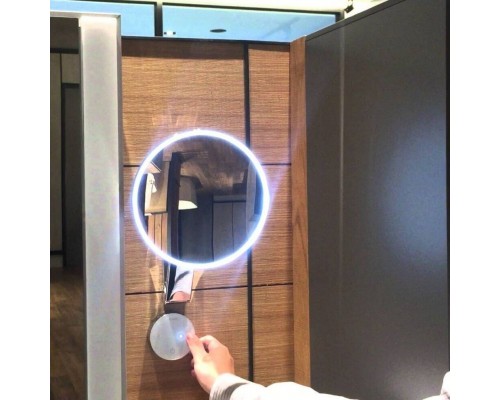 17612019002 ILOOK_MOVE Косметическое зеркало, круглое, 5-уровневое переключение цвета подсветки, с сенсорной панелью, хром 17612019002