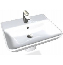 STRUKTURA EGE112-00 Раковина 55x40 с отв.для смесителя,сл.пер.,белый EGE112-00