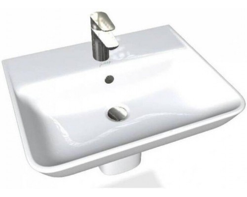 STRUKTURA EGE112-00 Раковина 55x40 с отв.для смесителя,сл.пер.,белый EGE112-00