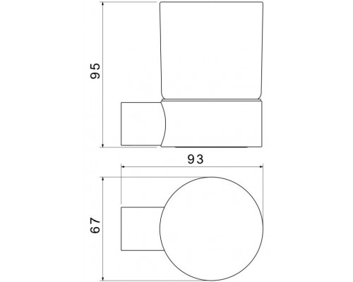 AQ4404CR ЛИРА стакан с держателем AQ4404CR
