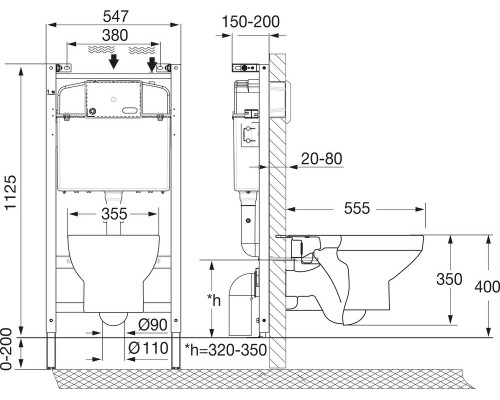 893104680 ПЭК Dama Senso подвесной унитаз+инсталляция+slim сиденье (м/л) КНОПКА НА ВЫБОР ЗАКАЗЫВАЕТСЯ ОТДЕЛЬНО 893104680