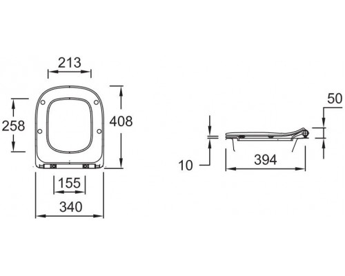 E70025-00 STRUKTURA крышка-сиденье для EDF102 тонкая,плавное опускание, быстрого снятия, термодюр,. крепл., белый (ПРОДАЖА В КОМПЛЕКТЕ С УНИТАЗОМ) E70025-00