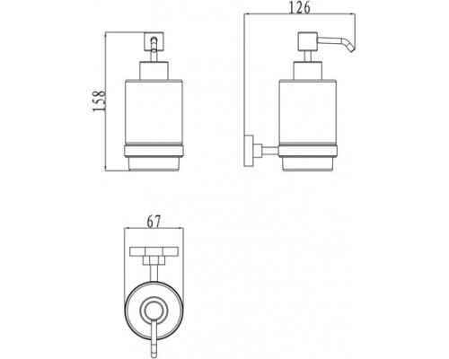 Дозатор для жидкого мыла (стекло) CR 231.00 X07P223