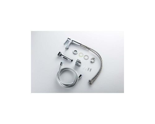 AQ1712CR ЛУГАНО смеситель для раковины 106 с гигиеническим ручным душем AQ1712CR