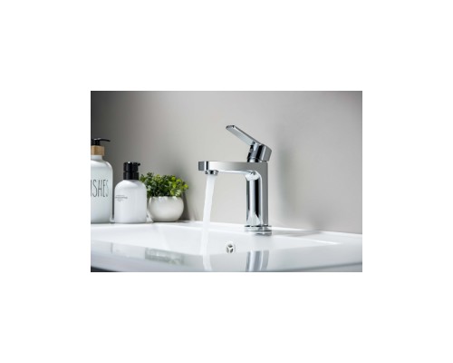 AQ1712CR ЛУГАНО смеситель для раковины 106 с гигиеническим ручным душем AQ1712CR