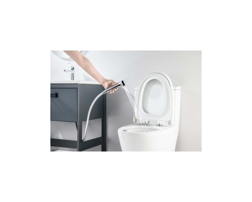 AQ1712CR ЛУГАНО смеситель для раковины 106 с гигиеническим ручным душем AQ1712CR