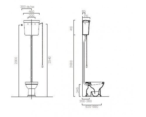 878011 CLASSIC Бачок верхний для унитаза (без механизма слива), цвет белый 878011