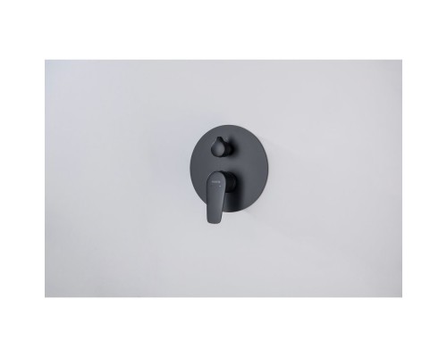 AQ1146MB БЕТТА смеситель для ванны 2 режима (внешняя и скрытая часть), матовый черный AQ1146MB