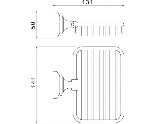 AQ4533CR КЛАССИК мыльница решетка AQ4533CR
