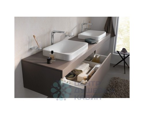 31570317500 EDITION 400 Керамический встраиваемый умывальник без отверстия под смеситель 60075 мм, белый 31570317500