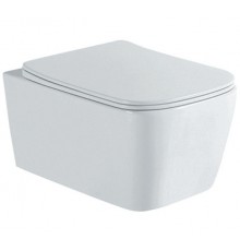 AQ1148N-00 ЛИБРА New Унитаз-компакт подвесной безободковый 495350260мм, тонкое сиденье с механизмом плавного закрывания, крепеж AQ1148N-00