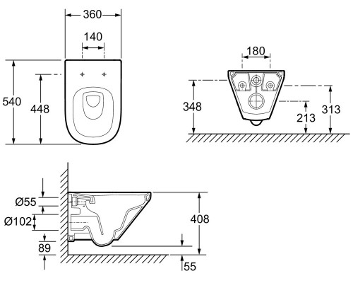 E21774RU-00 Унитаз c инсталляцией 40 см Jacob Delafon Modern Life, сиденье тонкое микролифт, (E33131RU-NF+E77168+E77725) E21774RU-00