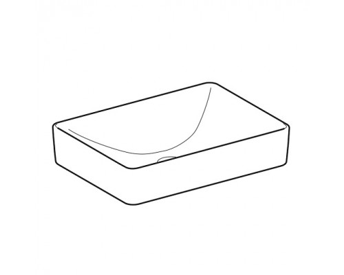 500.779.01.2 Geberit VariForm Раковина с установкой на столешницу прямоугольной формы, 55х40 см, без отв. под смеситель, без отв. перелива 500.779.01.2