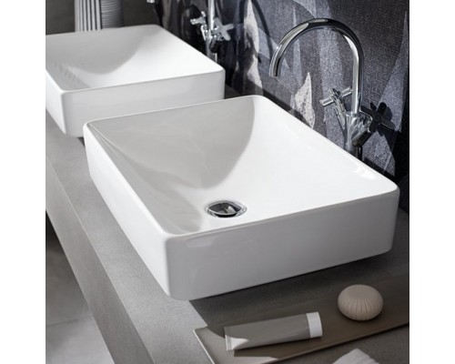 500.779.01.2 Geberit VariForm Раковина с установкой на столешницу прямоугольной формы, 55х40 см, без отв. под смеситель, без отв. перелива 500.779.01.2