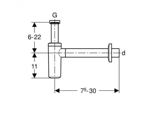 151.035.21.1 сифон для раковины хром на 40 мм 151.035.21.1
