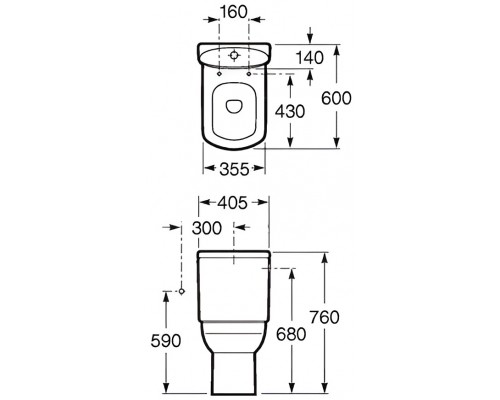 34151В000 Dama Senso Compacto бачок /в коробке/, нижний подвод воды 34151B000