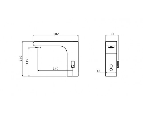 AQ5410CR ЛИРА смеситель для раковины электронный AQ5410CR