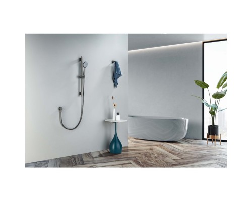 AQ2017BGM БЕТТА душевой гарнитур 3jet 65 см, оружейная сталь (шлиф. черный хром) AQ2017BGM