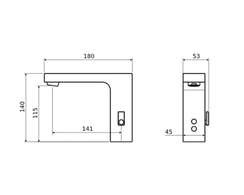 AQ5610CR ЛИБРА смеситель для раковины электронный AQ5610CR