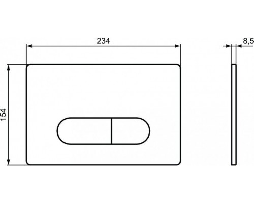 R0115AC OLEAS™ M1 Механическая панель смыва, белый R0115AC