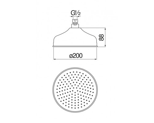 AD139/12BR верхний душ 20 см AD139/12BR